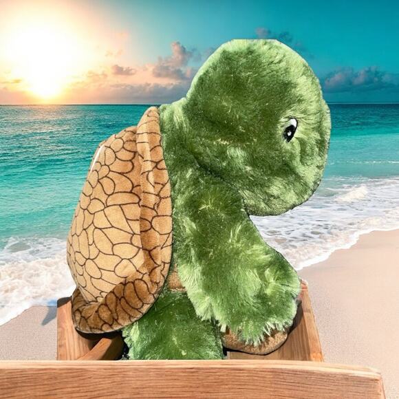 Vintage Bear Factory Plush Turtle Stuffed Tortoise Nursery Baby Shower Gift 16” - Picture 1 of 12